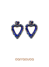 Pendientes abalorios corazón