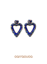 Pendientes abalorios corazón