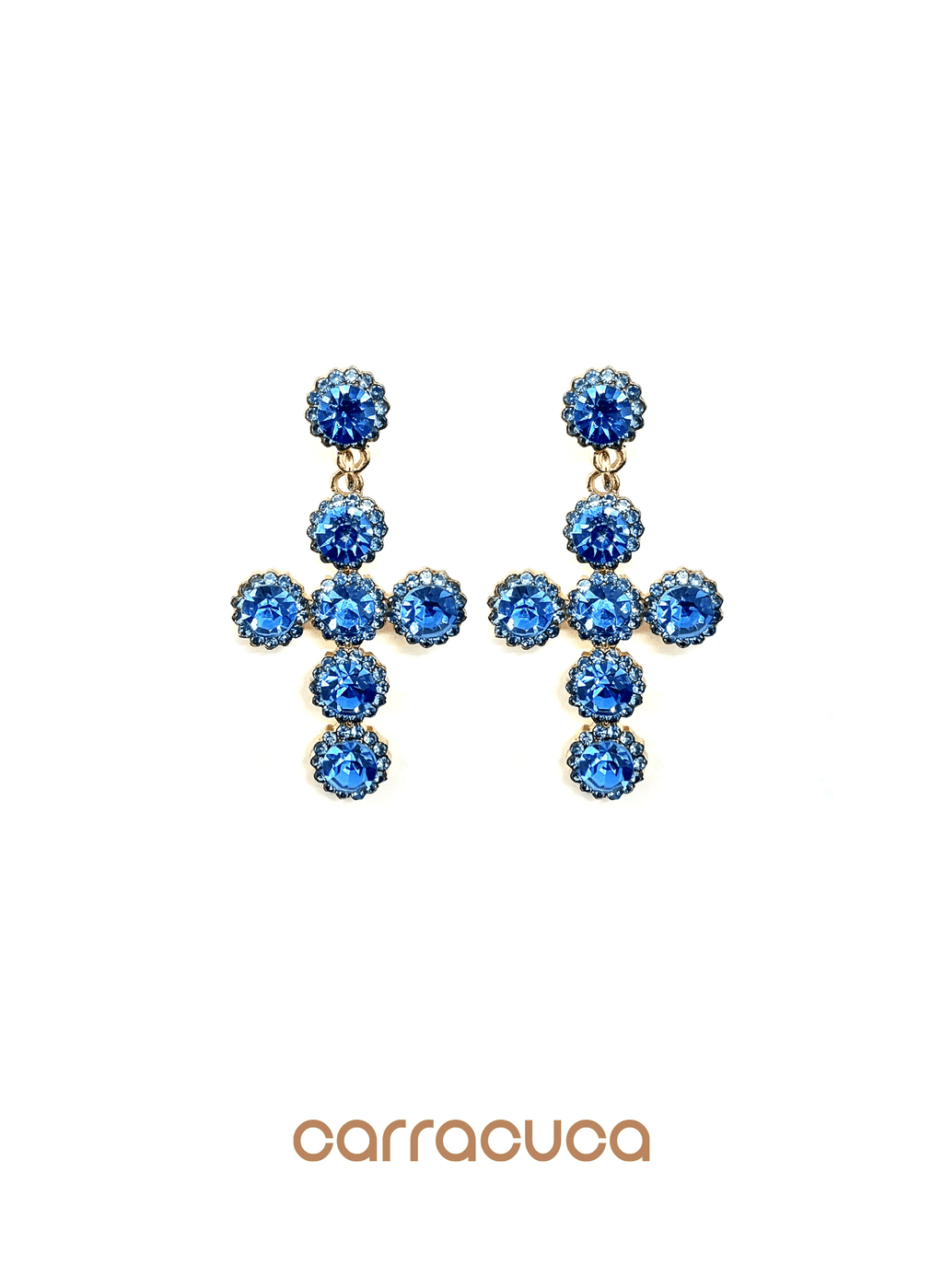 Pendientes cruz joya