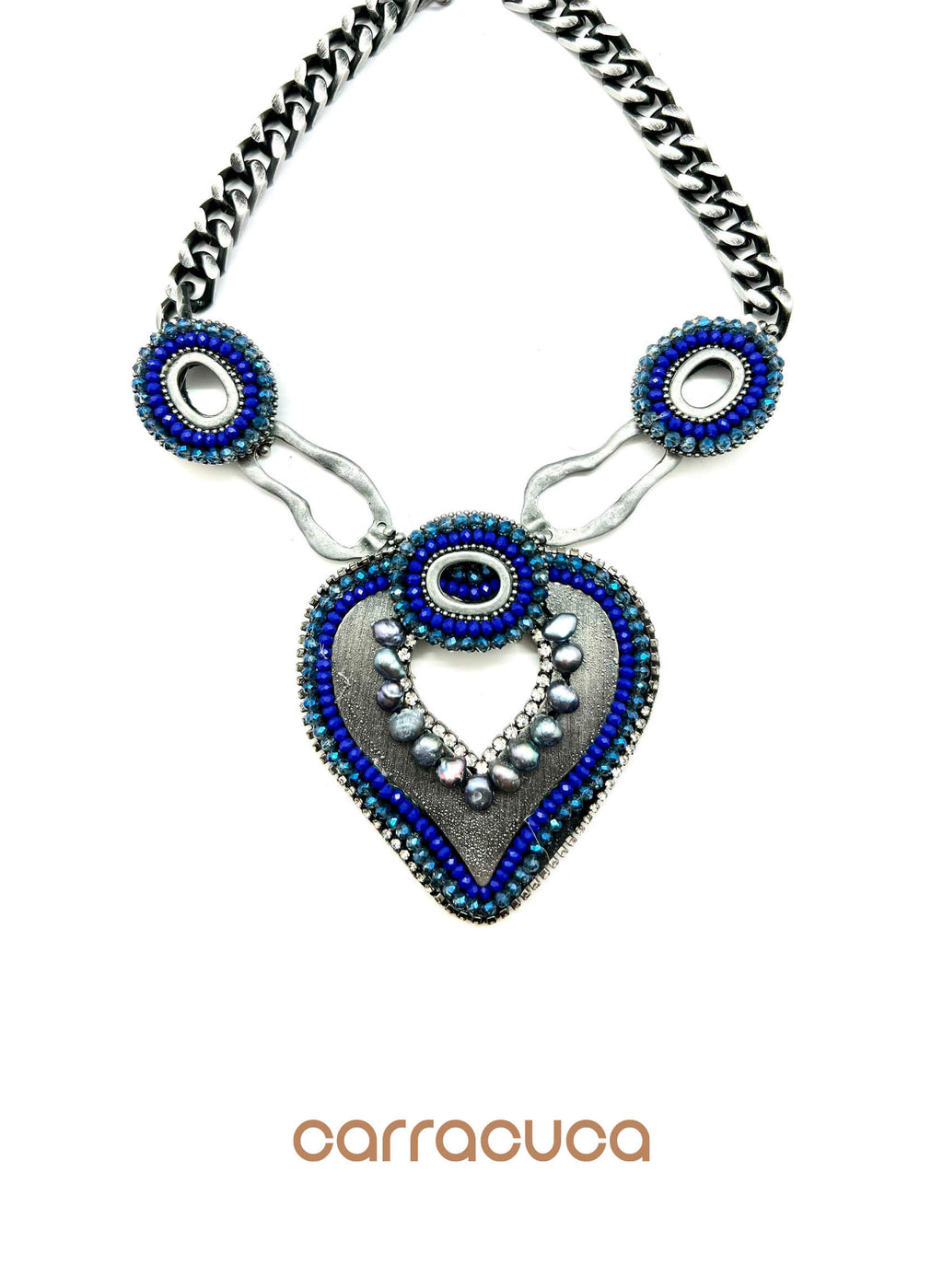 Collar corto plata envejecida