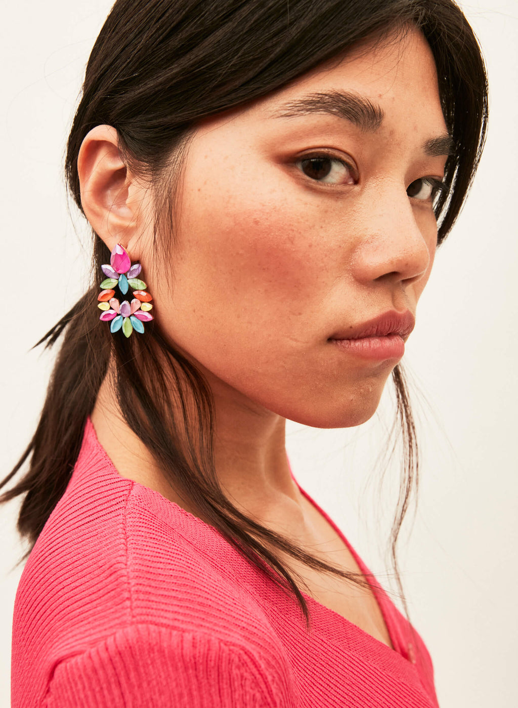 Pendientes piedras vintage multicolor