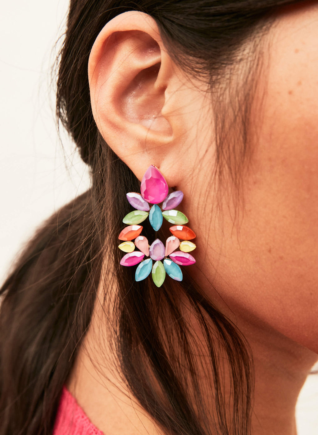 Pendientes piedras vintage multicolor