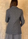 Blazer motivos brillantes gris