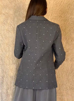 Blazer motivos brillantes gris