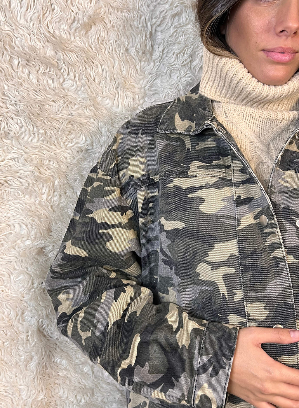 Chaqueta camuflaje oversized