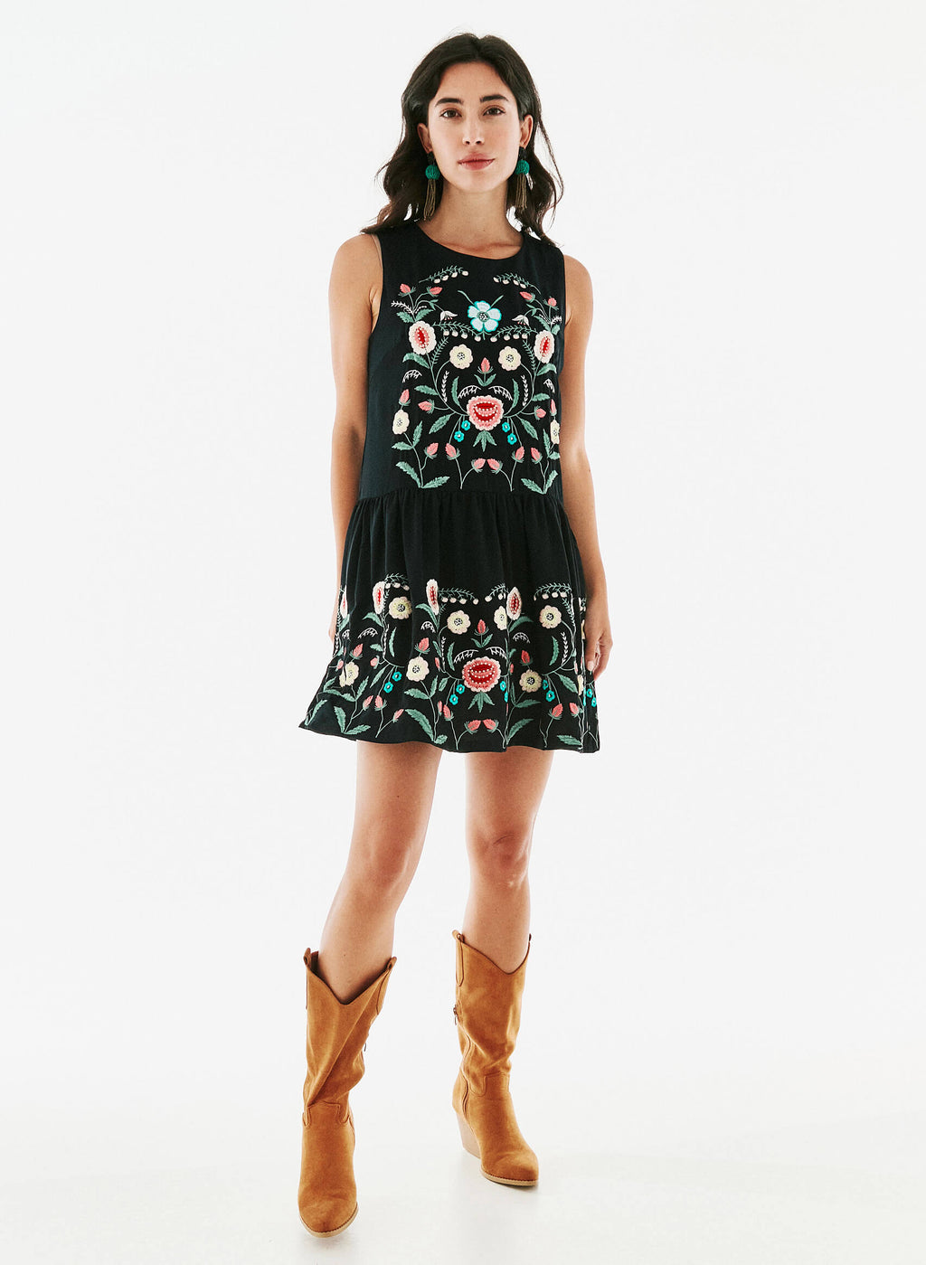 Vestido mini bordados