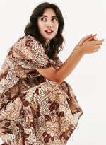 Vestido raso estampado