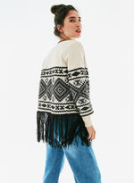 Chaqueta bordada flecos