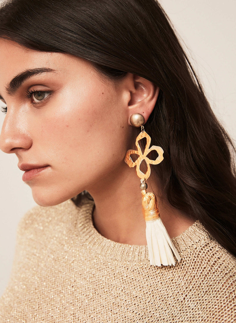 Pendientes colgantes flecos