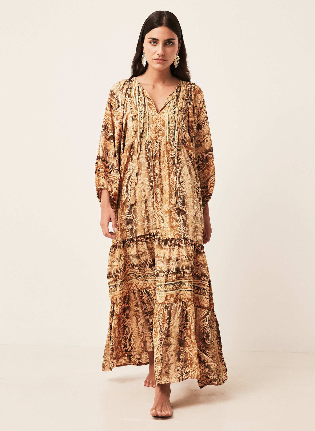 Vestido seda Paisley