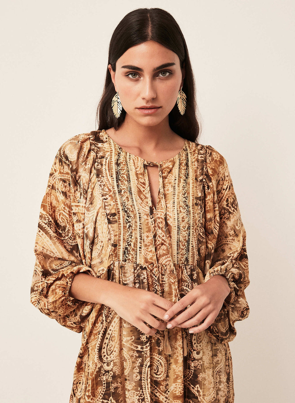 Vestido seda Paisley