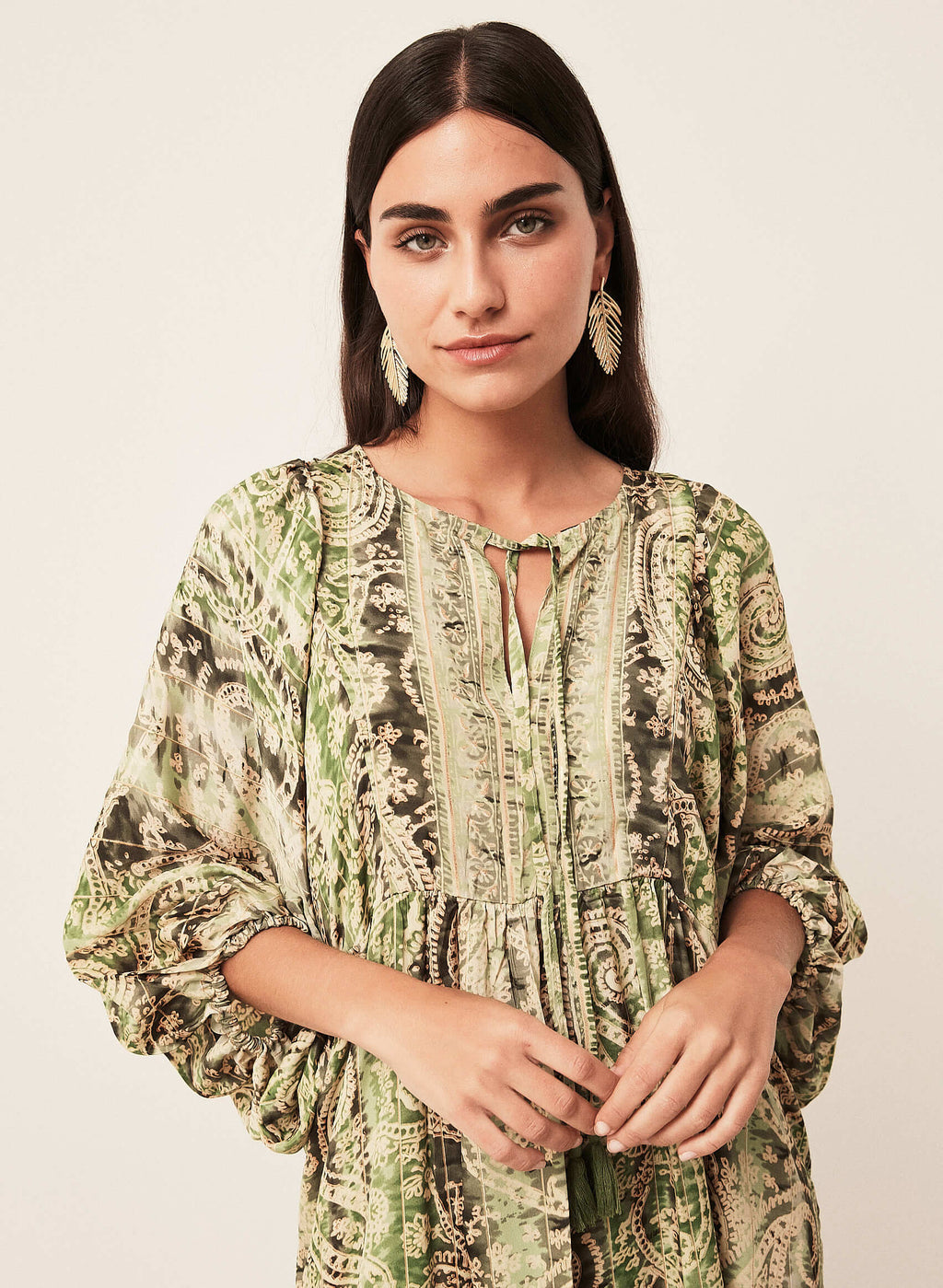 Vestido seda Paisley