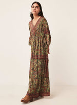 Vestido largo seda paisley