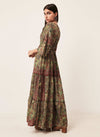 Vestido largo seda paisley