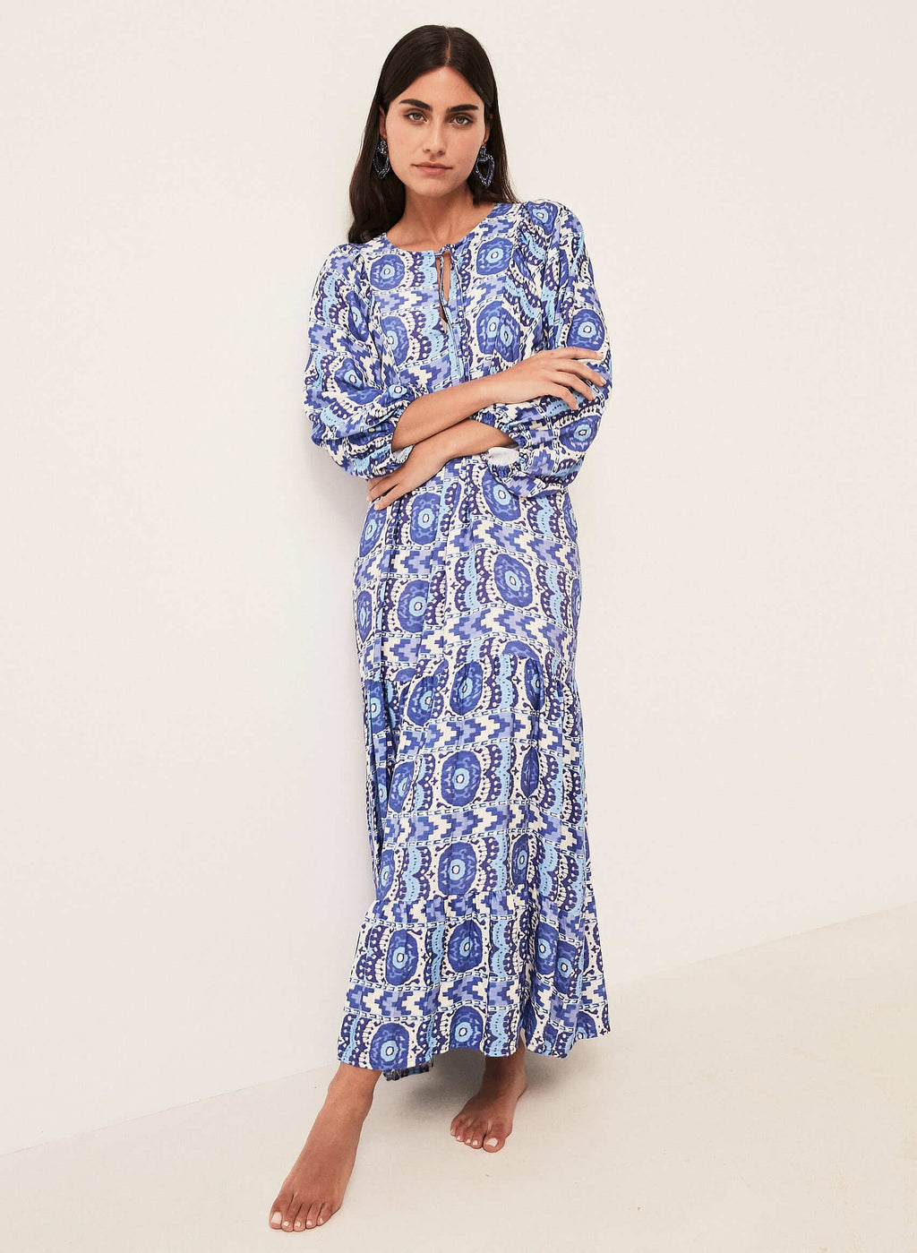 Vestido estampado étnico