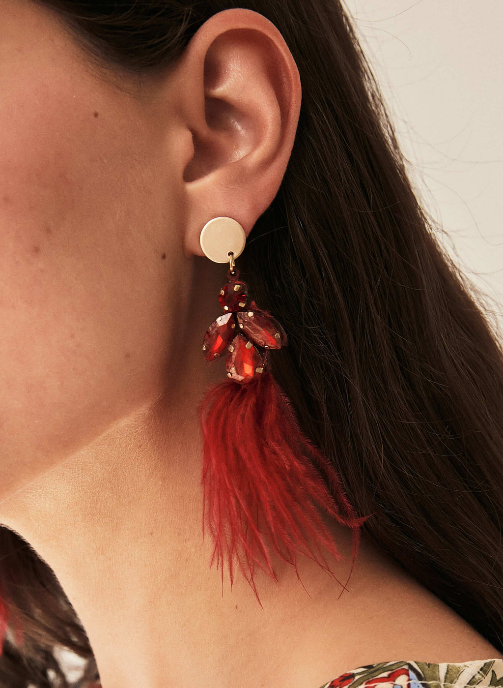 Pendientes colgantes plumas