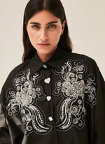 Camisa joya bordada negra