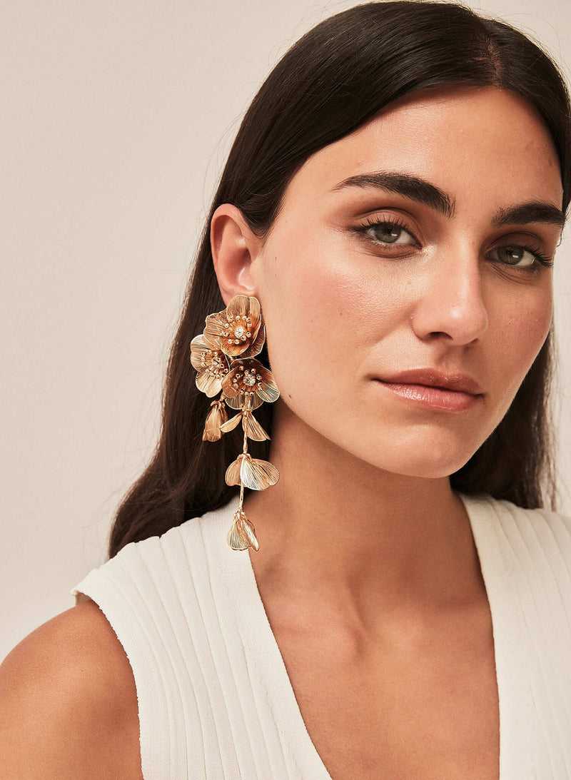 Pendientes calados flor