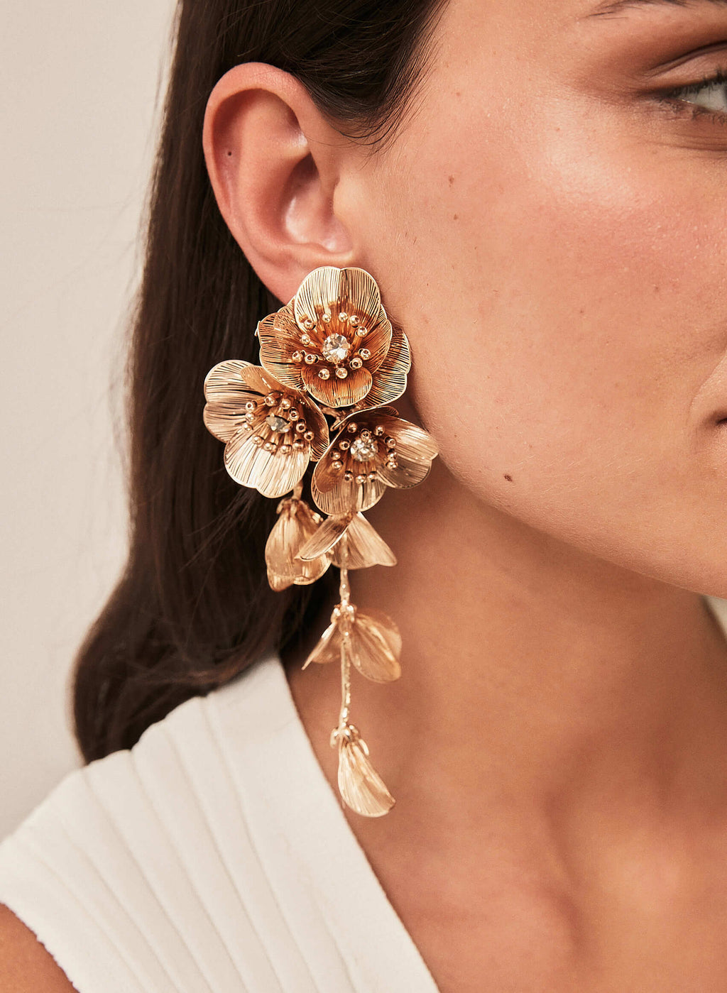 Pendientes calados flor