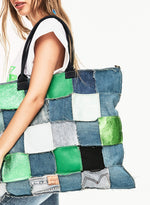 Bolso patchwork maxi verde