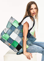 Bolso patchwork maxi verde