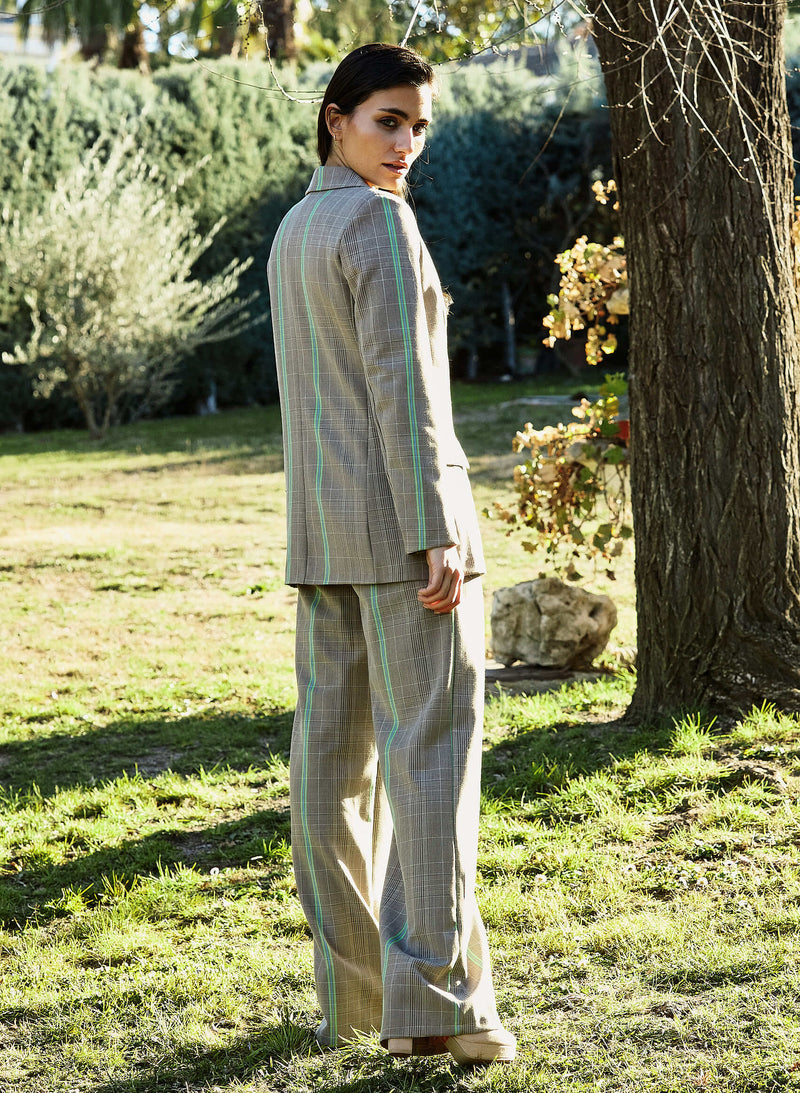 Blazer cuadros cruzada