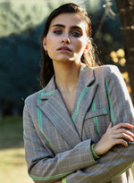 Blazer cuadros cruzada