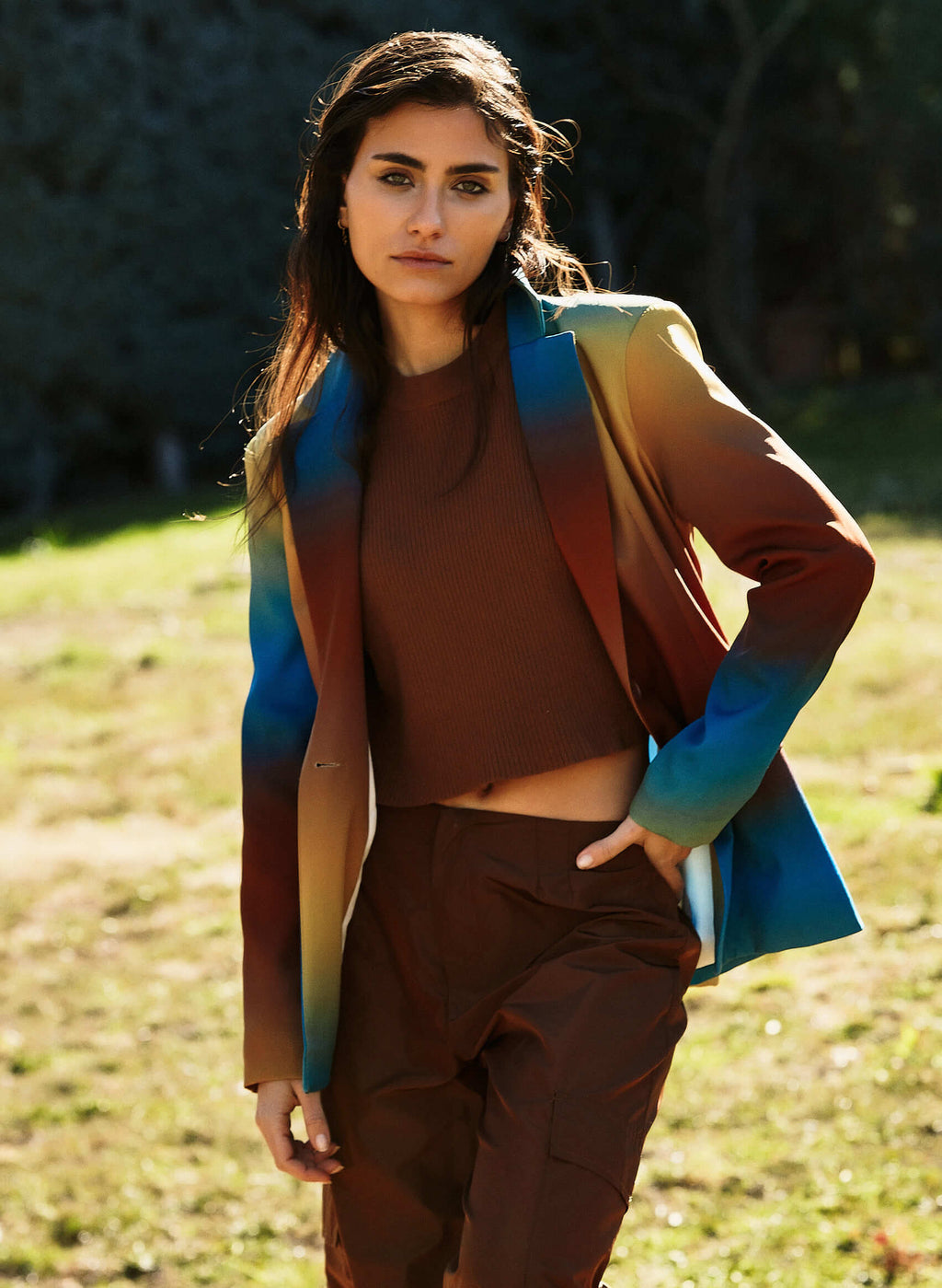 Blazer estampado degradado