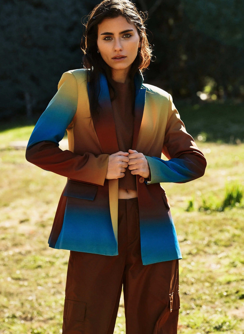 Blazer estampado degradado