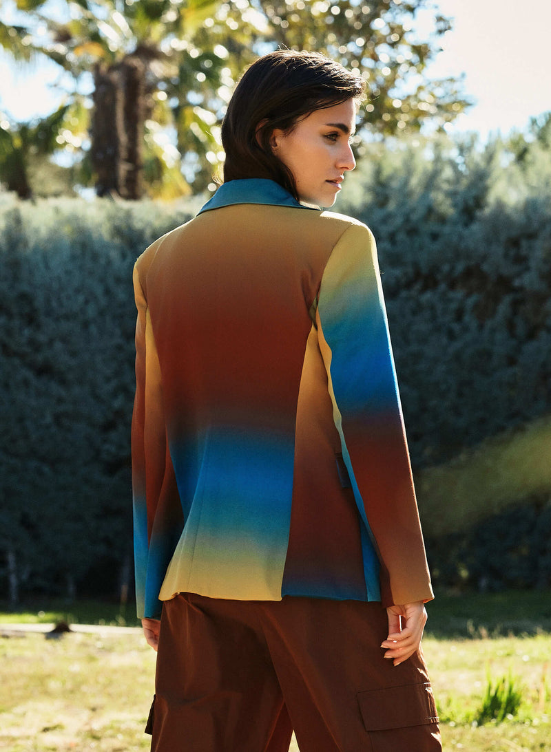 Blazer estampado degradado