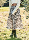 Falda satinada estampada