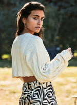 Jersey lana cropped ochos