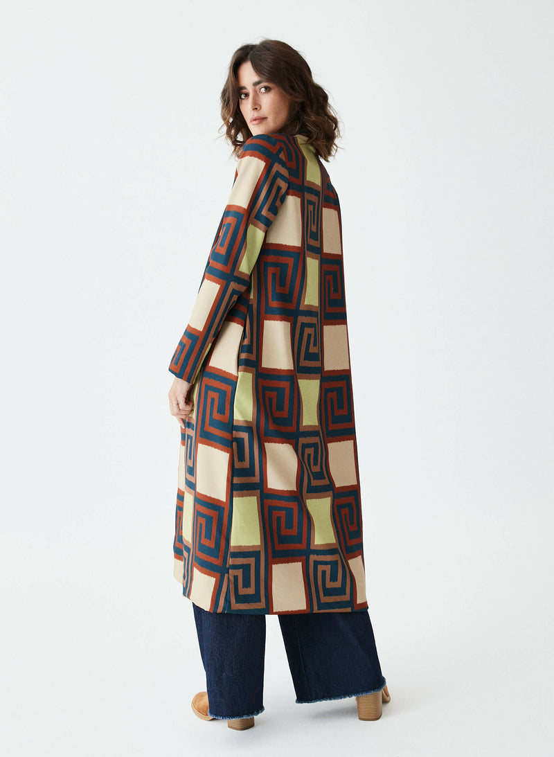 Kimono largo motivos geométricos