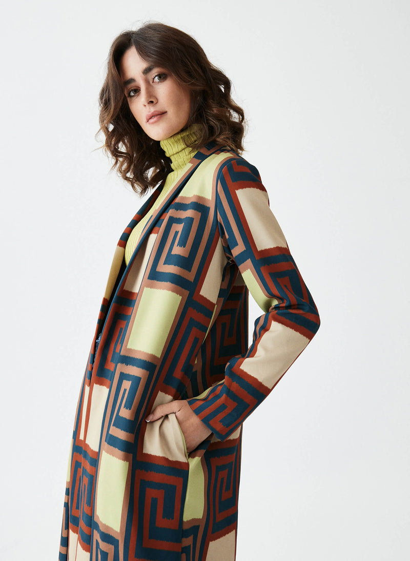 Kimono largo motivos geométricos