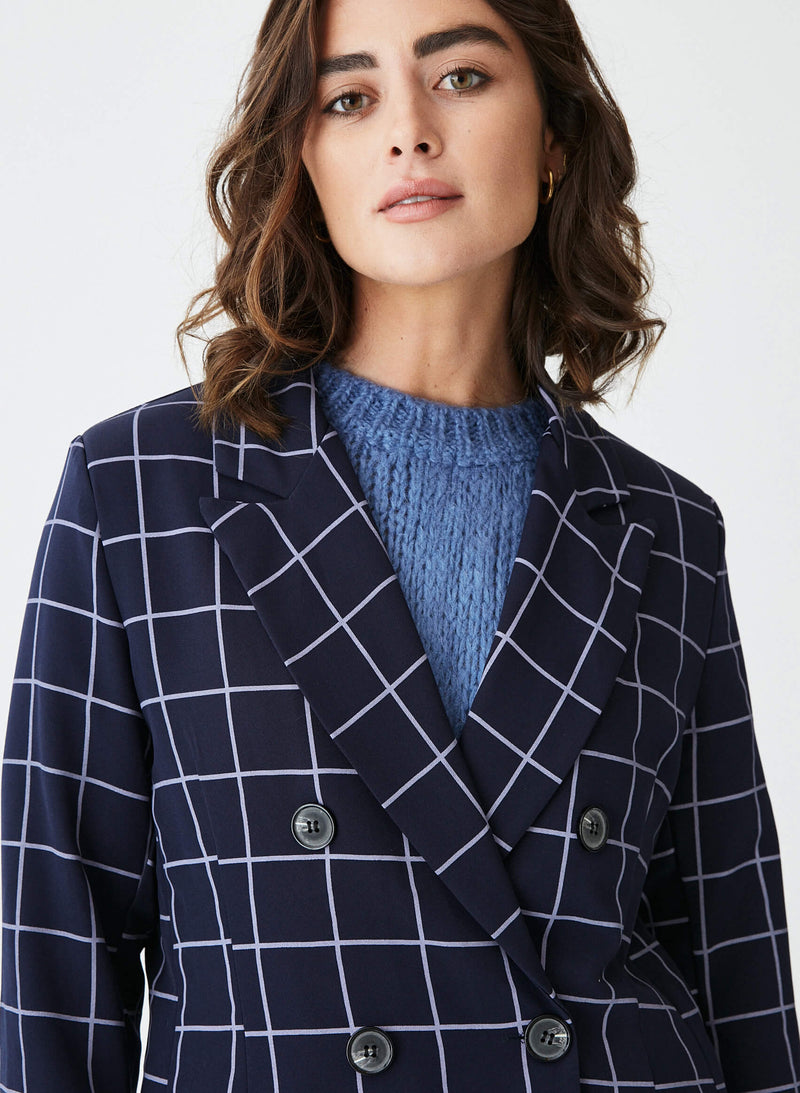 Blazer cruzada cuadros
