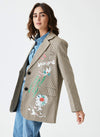 Blazer cuadros pintada a mano