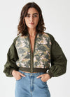 Bomber cropped camuflaje