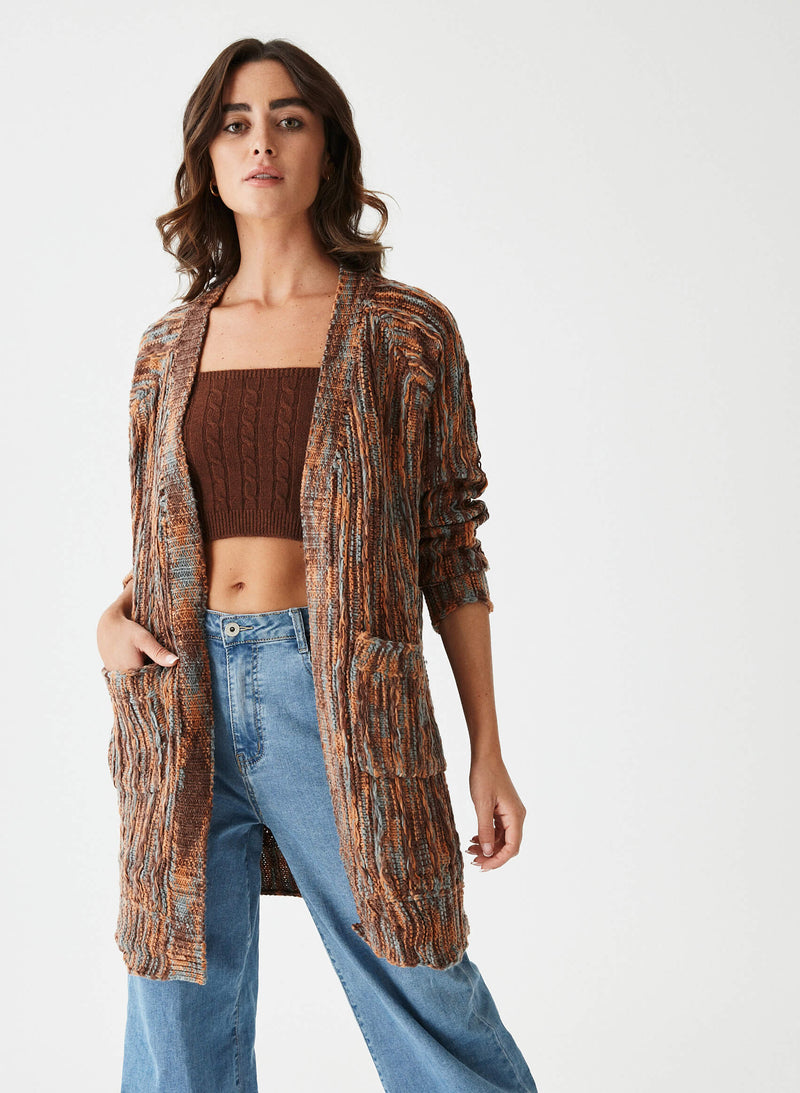 Chaqueta larga punto