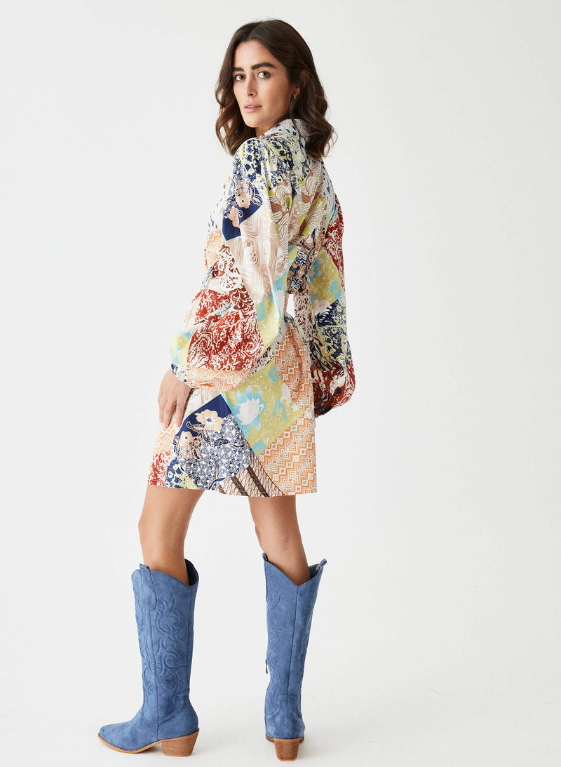 Vestido mini Patchwork