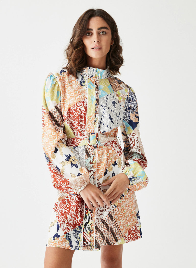 Vestido mini Patchwork