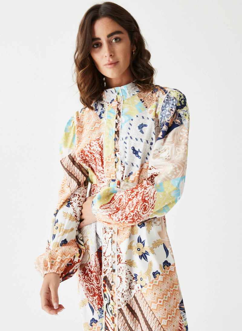 Vestido mini Patchwork