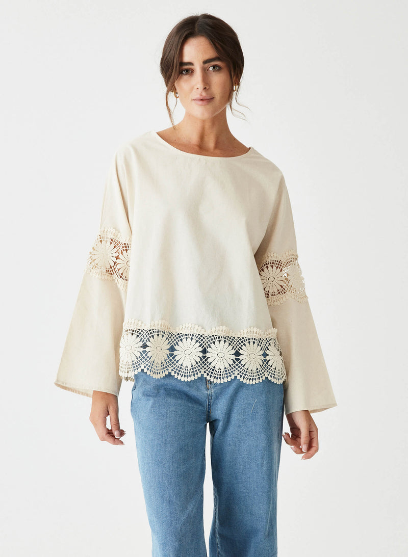 Blusa detalle crochet