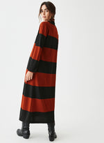 Chaqueta punto larga rayas