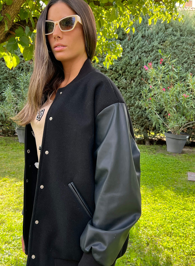 Bomber mangas polypiel