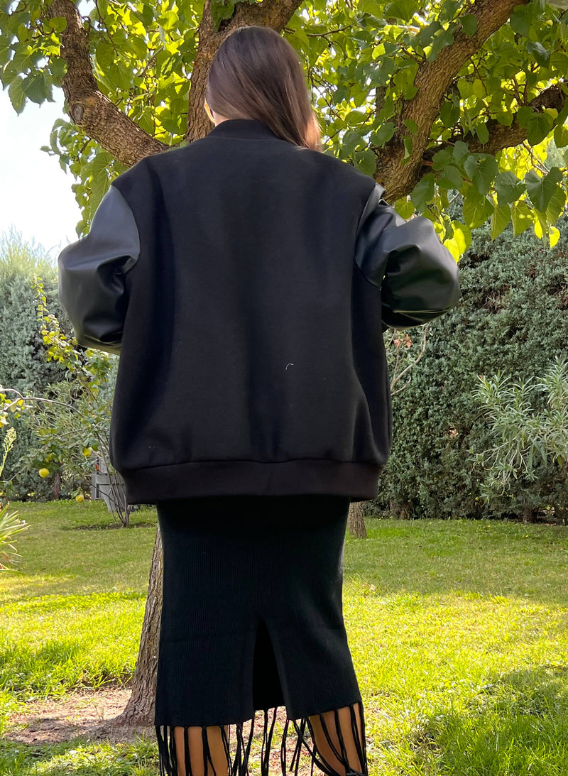 Bomber mangas polypiel