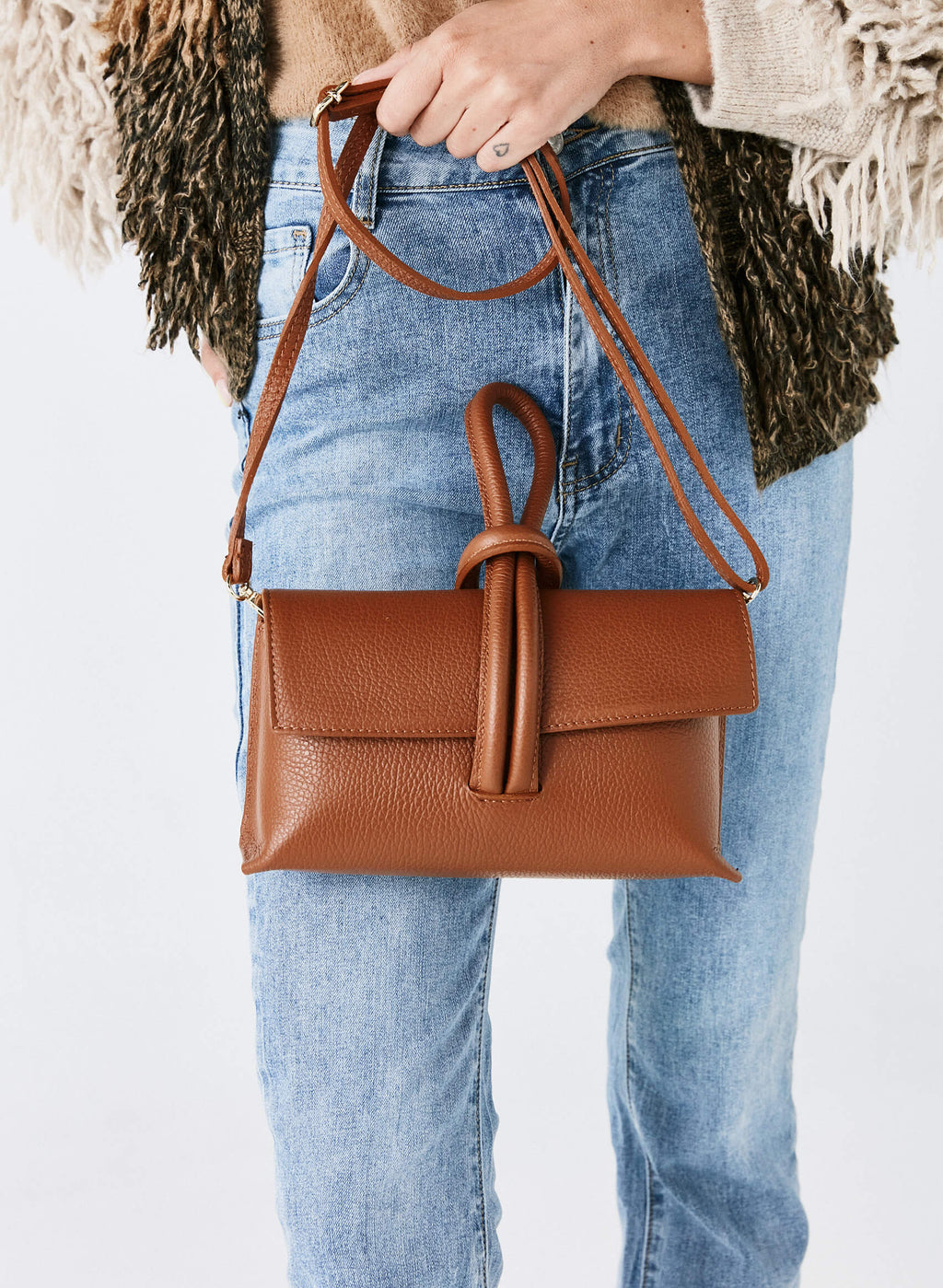 Bolso bandolera piel