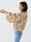 Chaqueta cropped abalorios