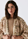 Chaqueta cropped abalorios