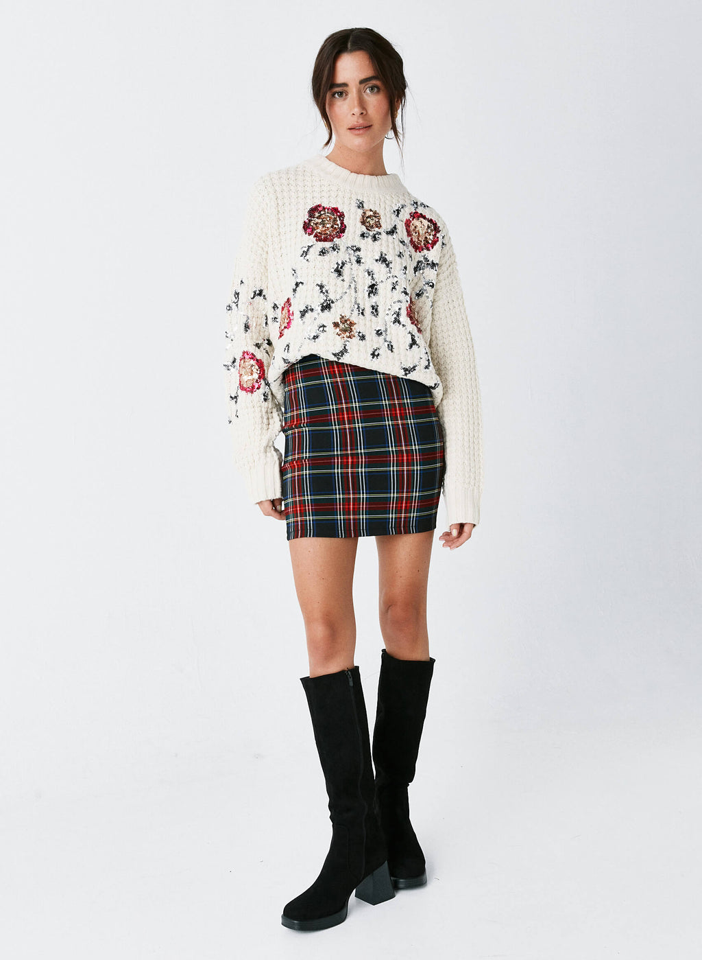 Falda mini tartán