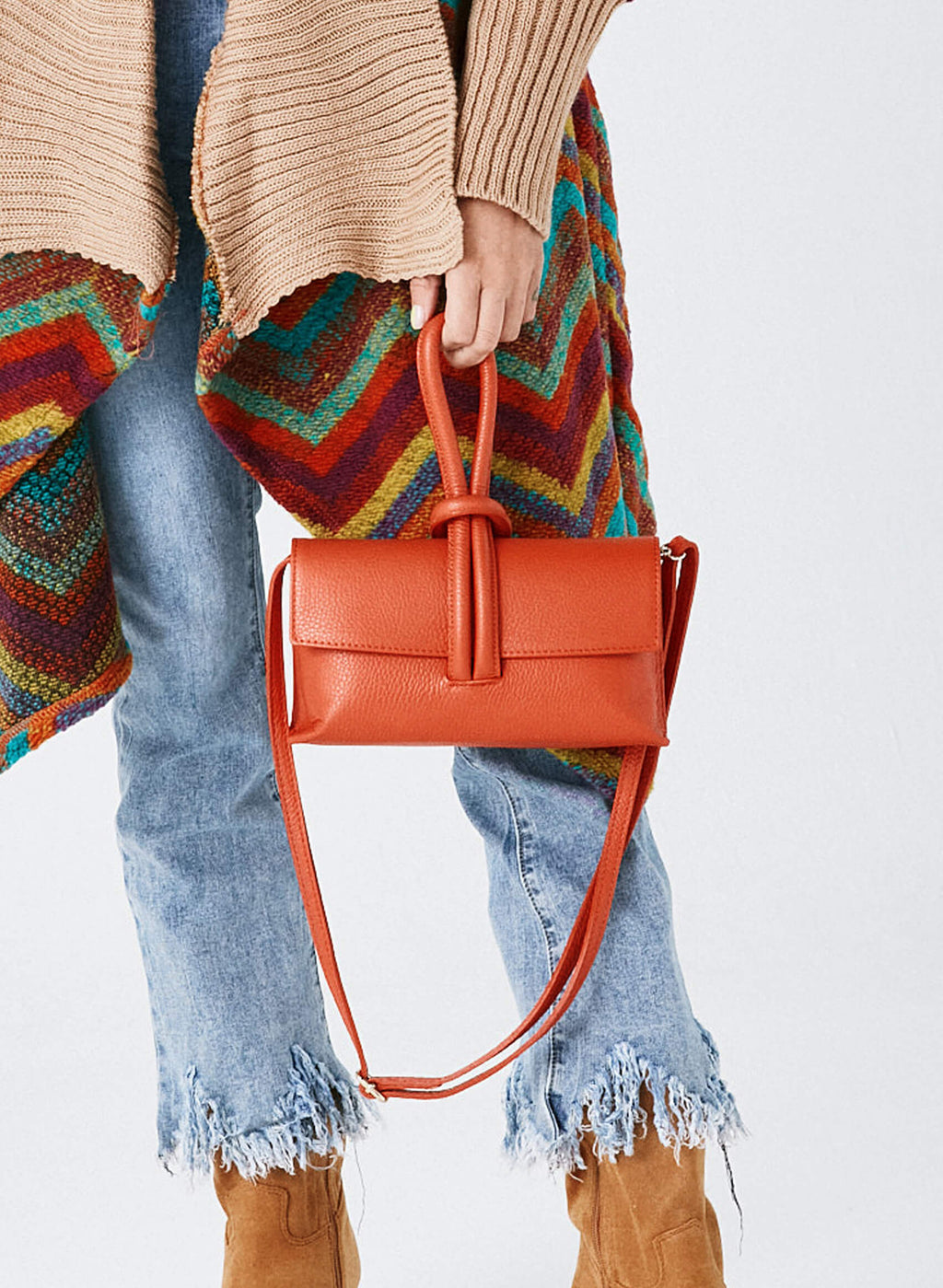 Bolso bandolera piel